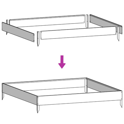 Garden Raised Bed 100x100x41 cm Galvanised Steel