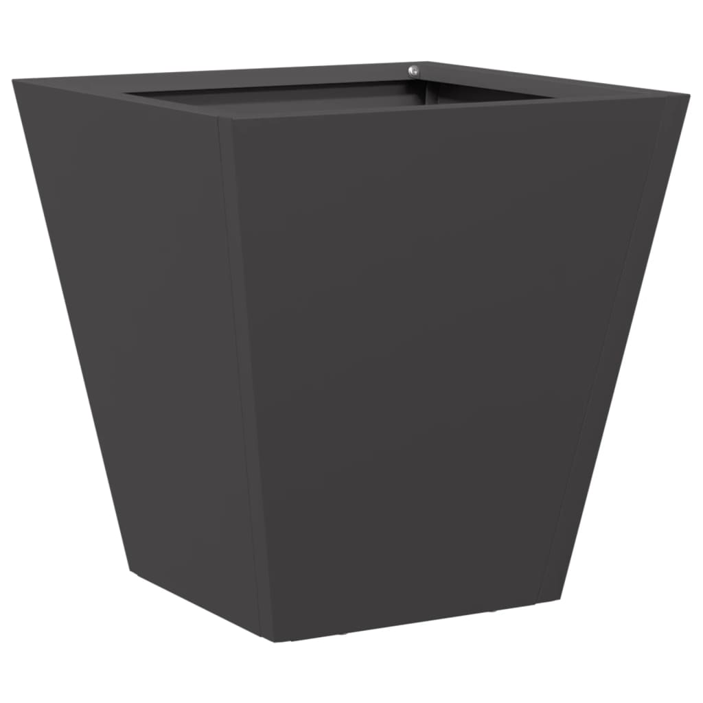 Garden Planters Black 2 pcs 30x30x30 cm Steel