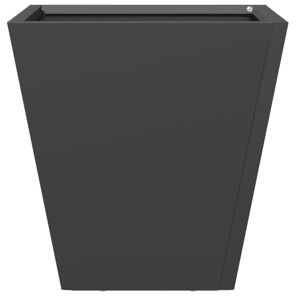 Garden Planters Black 2 pcs 30x30x30 cm Steel