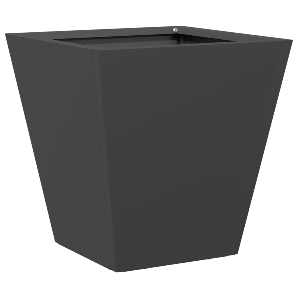 Garden Planters Black 2 pcs 30x30x30 cm Steel