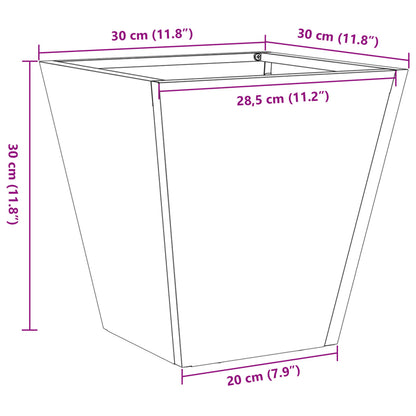 Garden Planter 30x30x30 cm Weathering Steel