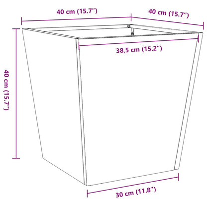 Garden Planter 40x40x40 cm Galvanised Steel