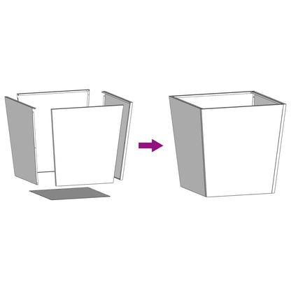 Garden Planters Black 2 pcs 50x50x50 cm Steel