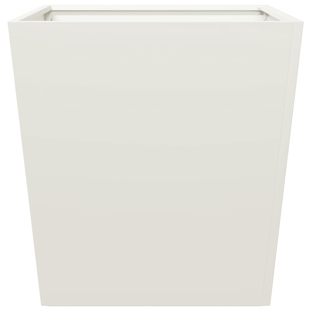 Garden Planter White 50x50x50 cm Steel