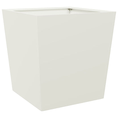 Garden Planter White 50x50x50 cm Steel