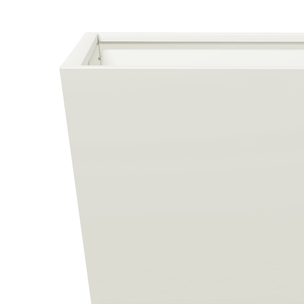 Garden Planter White 50x50x50 cm Steel