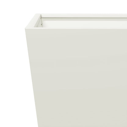 Garden Planter White 50x50x50 cm Steel