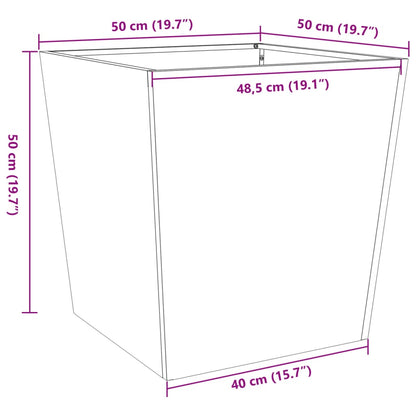 Garden Planter Anthracite 50x50x50 cm Steel