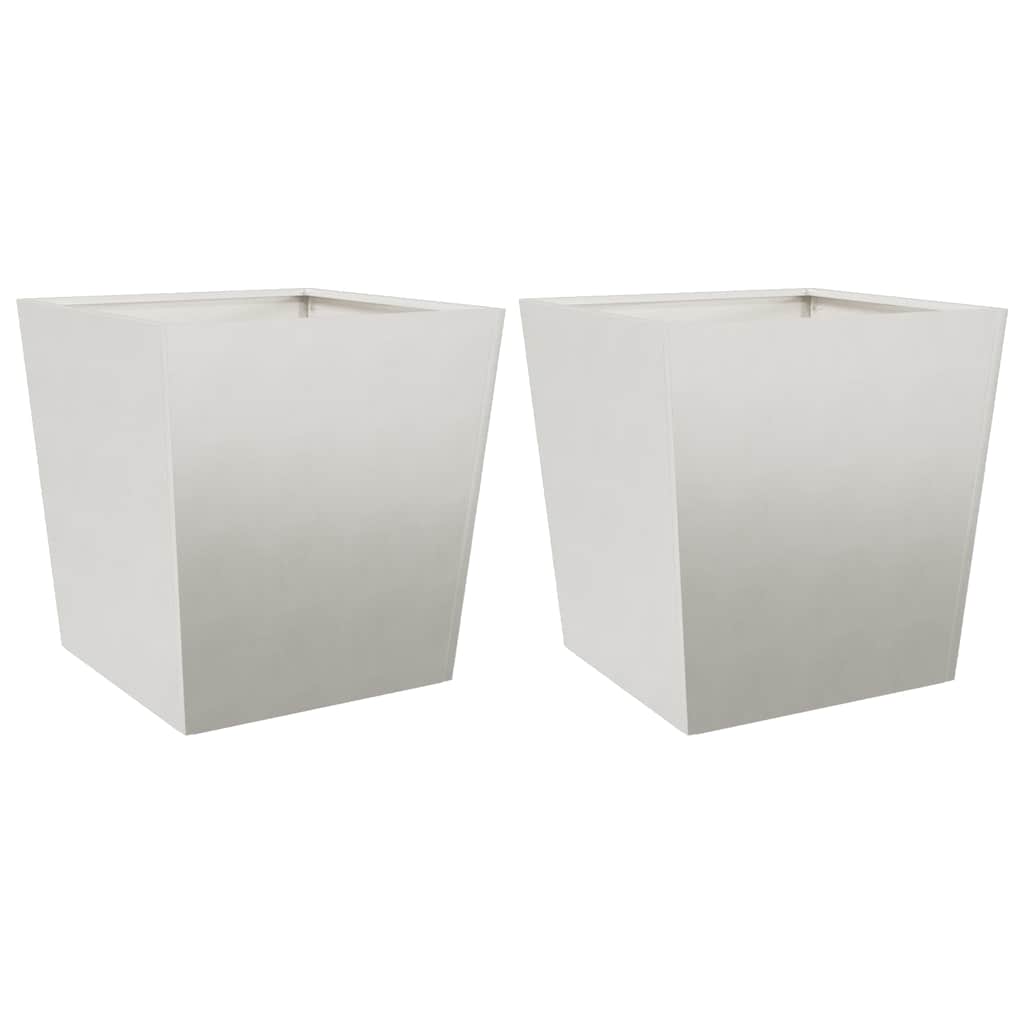Garden Planters 50x50x50 cm 2 pcs Stainless Steel