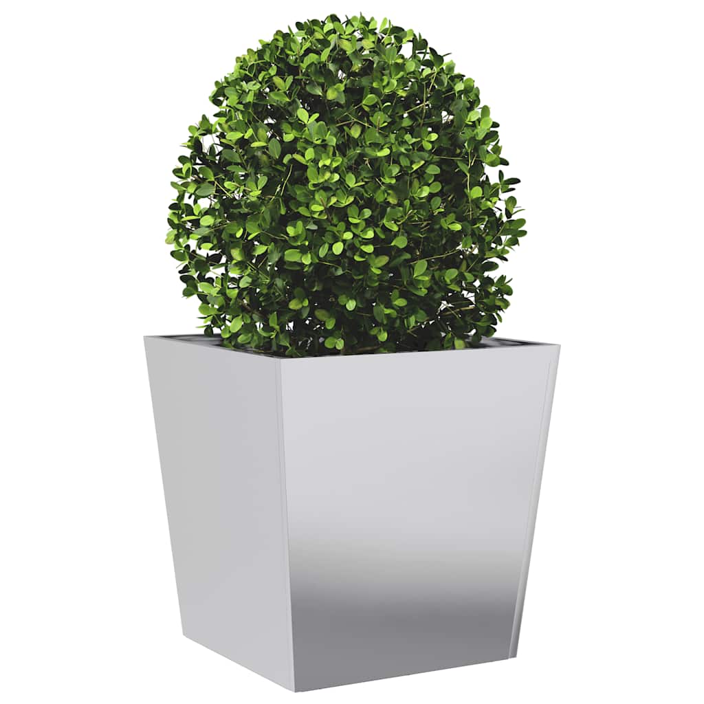 Garden Planters 50x50x50 cm 2 pcs Galvanised Steel