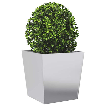 Garden Planters 50x50x50 cm 2 pcs Galvanised Steel
