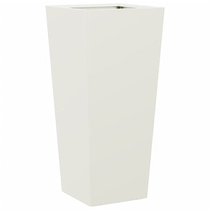 Garden Planter White 35x35x75 cm Steel