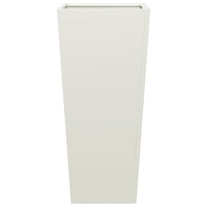 Garden Planters White 2 pcs 35x35x75 cm Steel