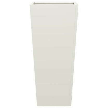 Garden Planters White 2 pcs 35x35x75 cm Steel