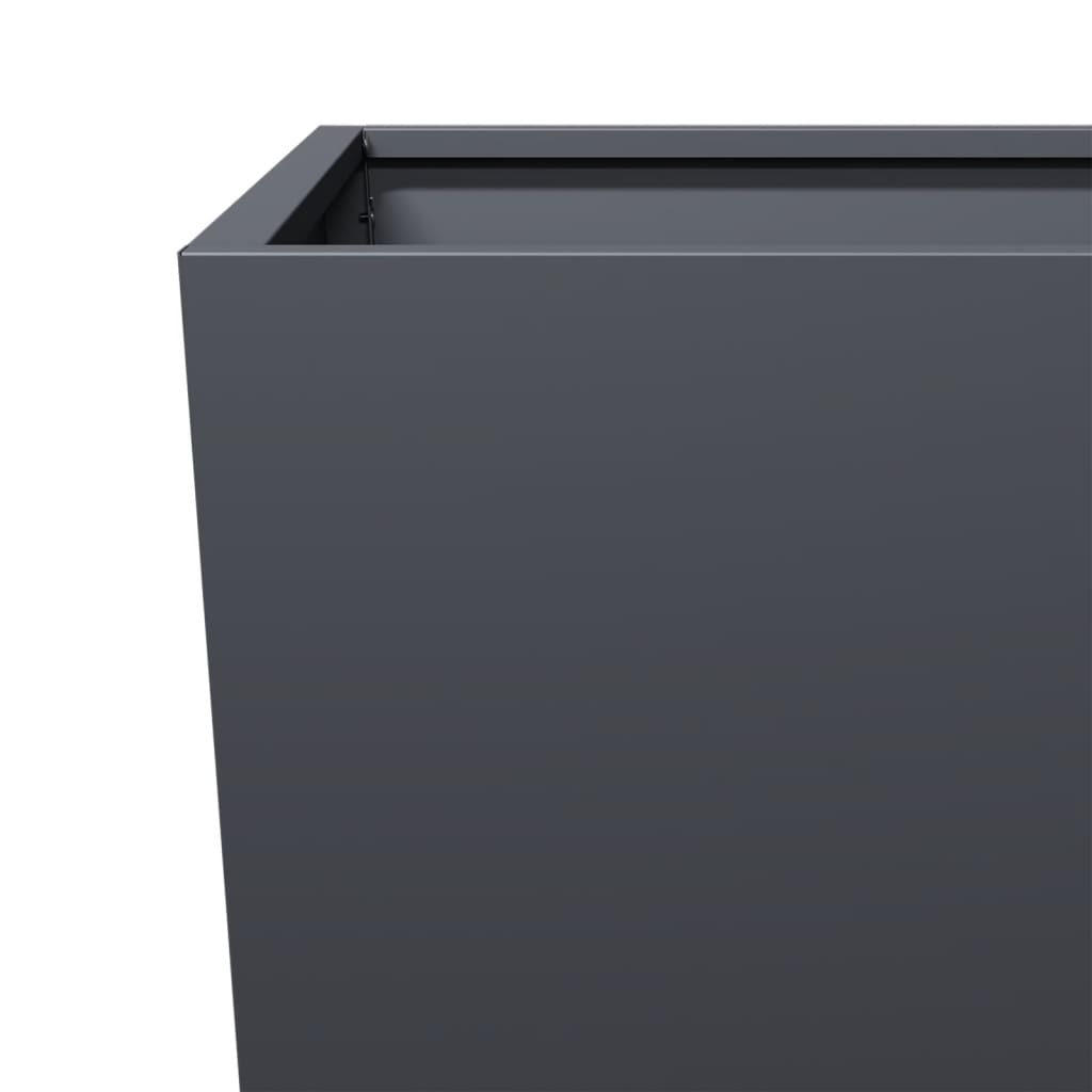 Garden Planters Anthracite 2 pcs 35x35x75 cm Steel