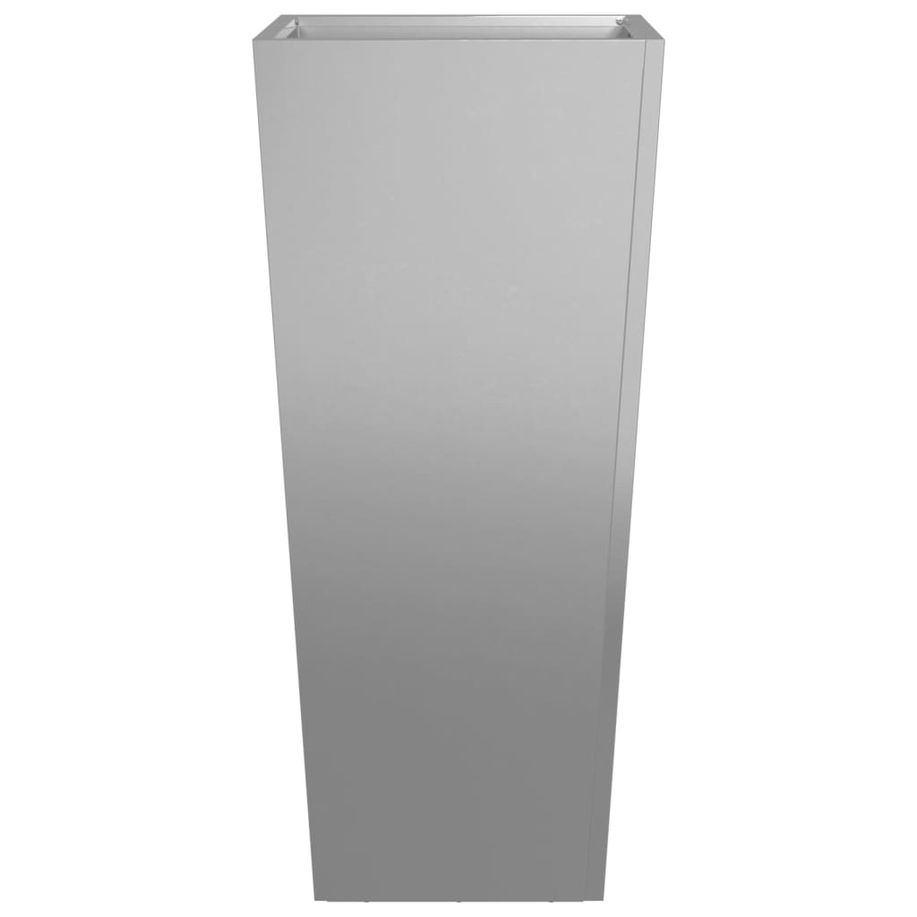 Garden Planters 35x35x75 cm 2 pcs Galvanised Steel