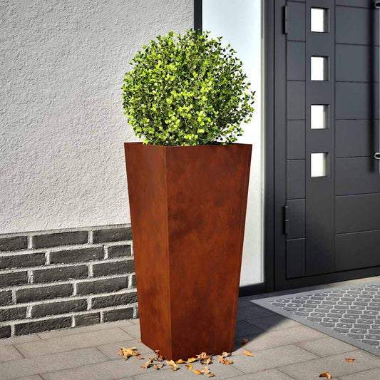 Garden Planters 2 pcs 35x35x75 cm Weathering Steel