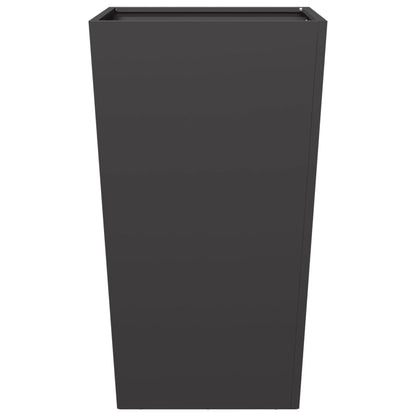 Garden Planter Black 45x45x75 cm Steel