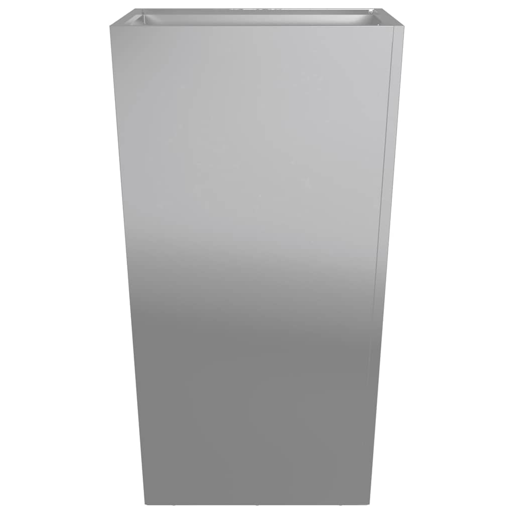 Garden Planter 45x45x75 cm Galvanised Steel