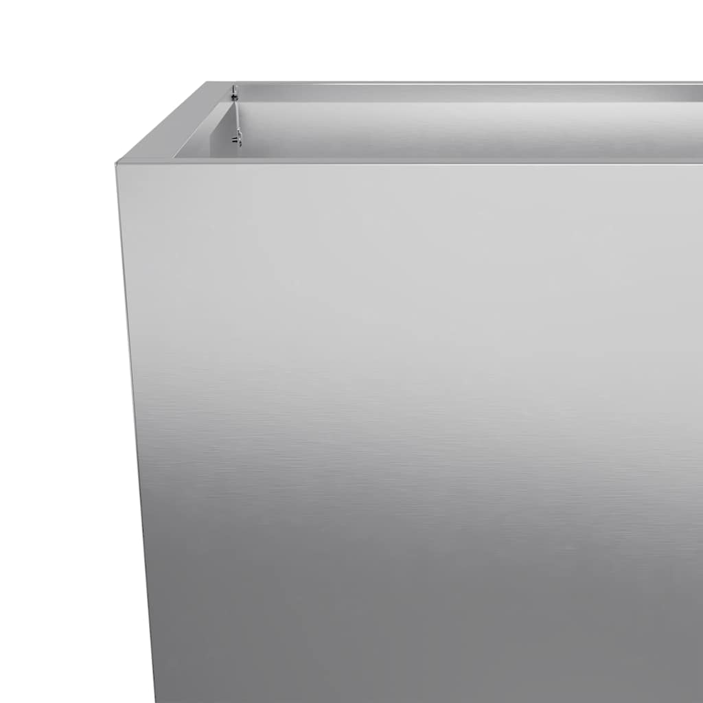 Garden Planter 45x45x75 cm Galvanised Steel