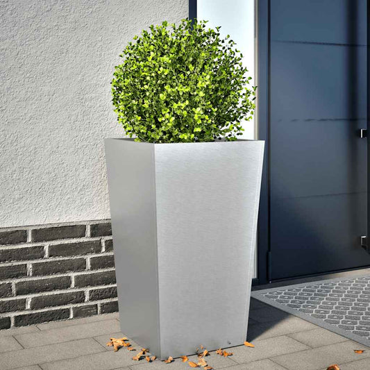 Garden Planter 45x45x75 cm Galvanised Steel