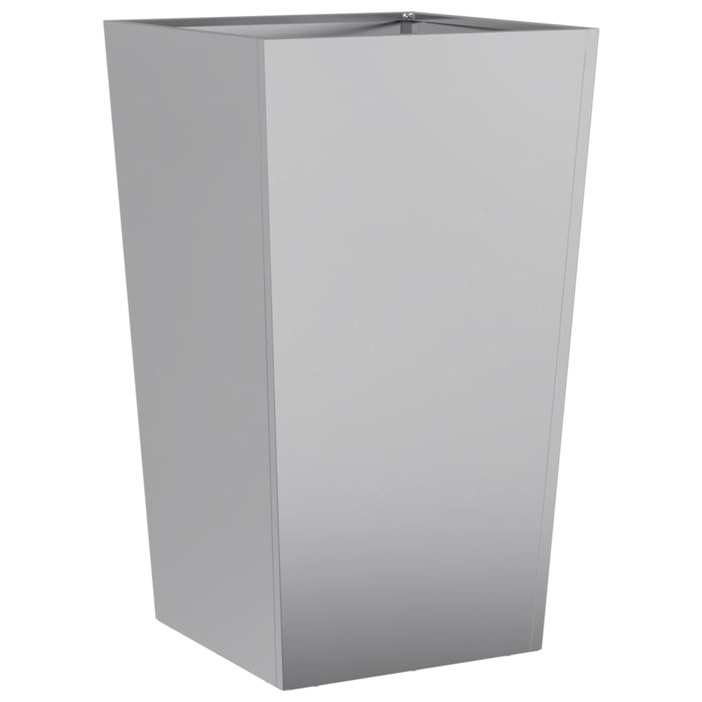 Garden Planters 45x45x75 cm 2 pcs Galvanised Steel