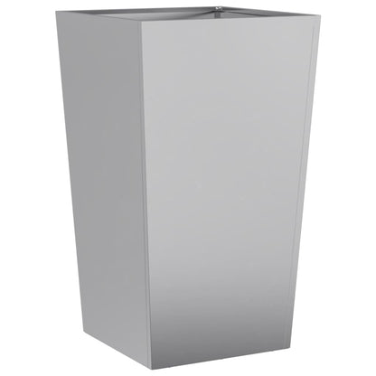 Garden Planters 45x45x75 cm 2 pcs Galvanised Steel