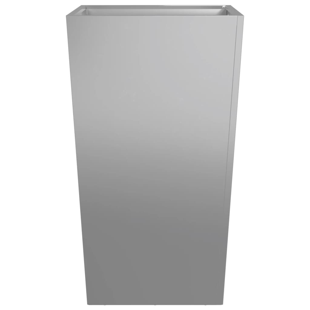 Garden Planters 45x45x75 cm 2 pcs Galvanised Steel