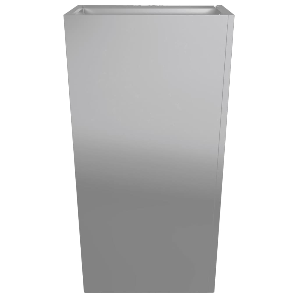 Garden Planters 45x45x75 cm 2 pcs Galvanised Steel