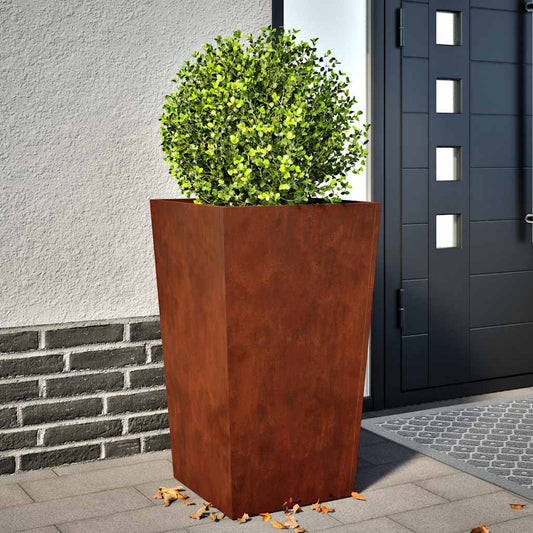 Garden Planters 2 pcs 45x45x75 cm Weathering Steel