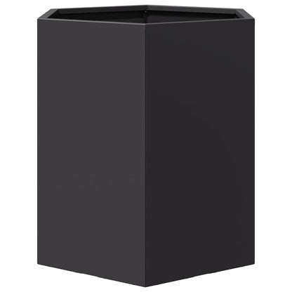 Garden Planter 2 pcs Black Hexagon 46x40x45 cm Steel