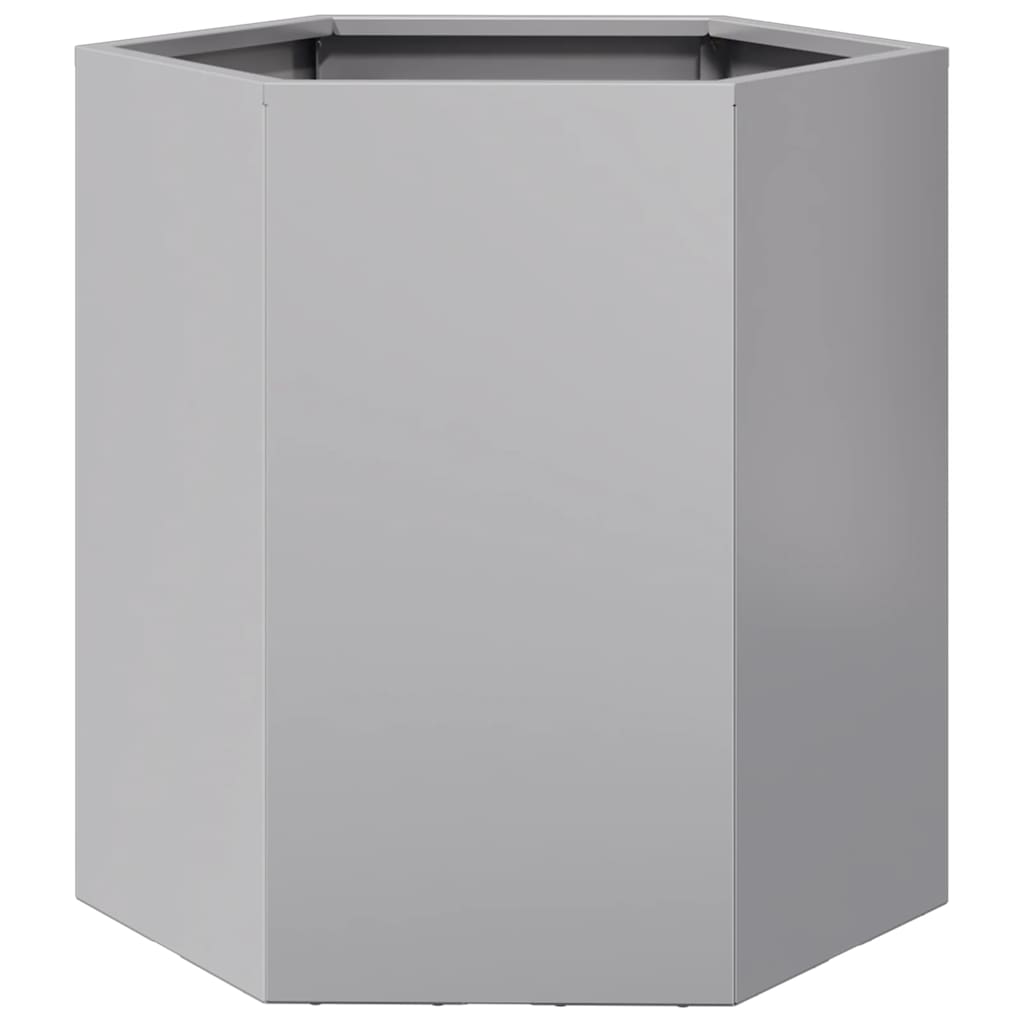 Garden Planter Hexagon 46x40x45 cm Galvanized Steel