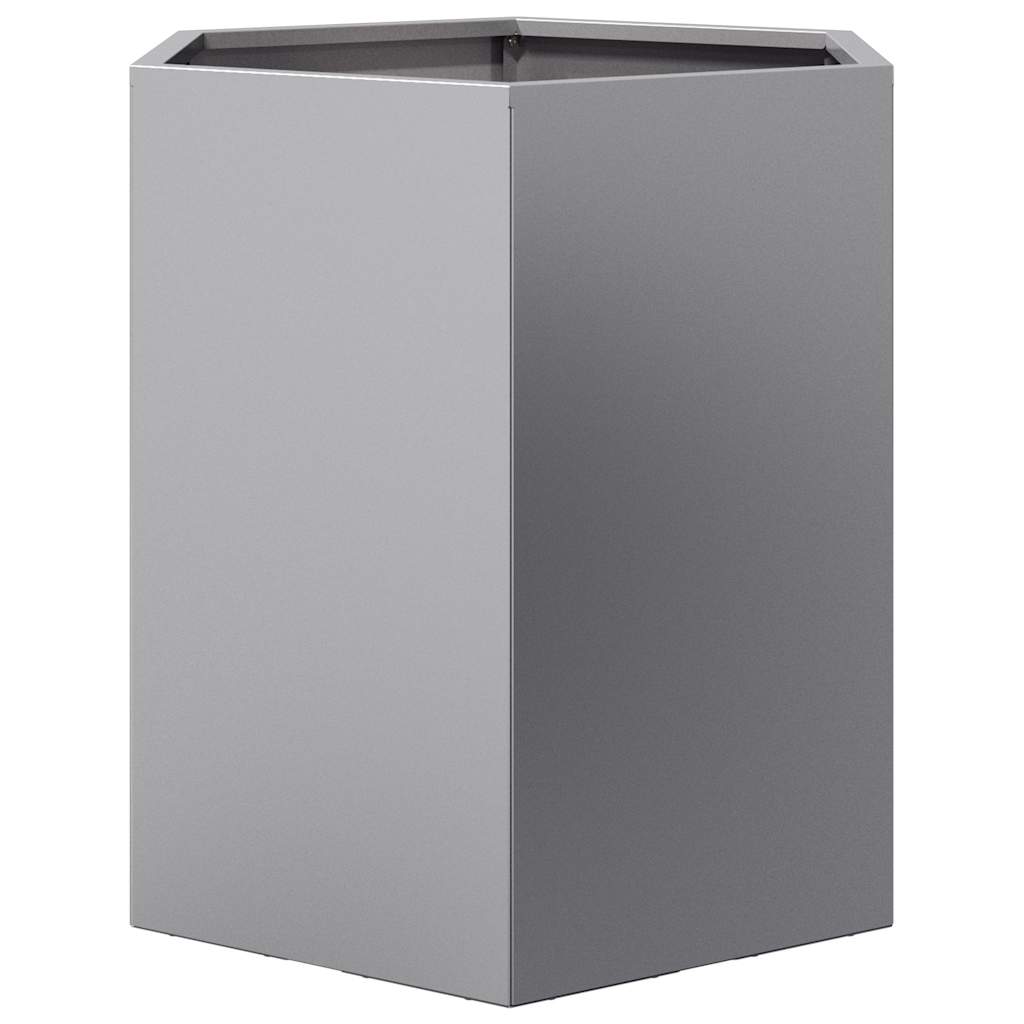 Garden Planter Hexagon 46x40x45 cm Galvanized Steel