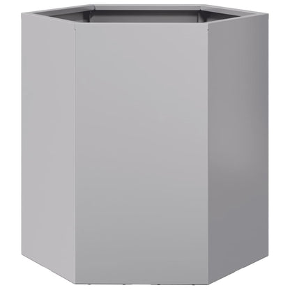 Garden Planter Hexagon 46x40x45 cm Galvanized Steel