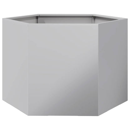 Garden Planter Hexagon 69x60x45 cm Galvanized Steel