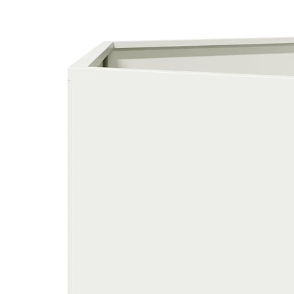 Garden Planter White Hexagon 104x90x45 cm Steel