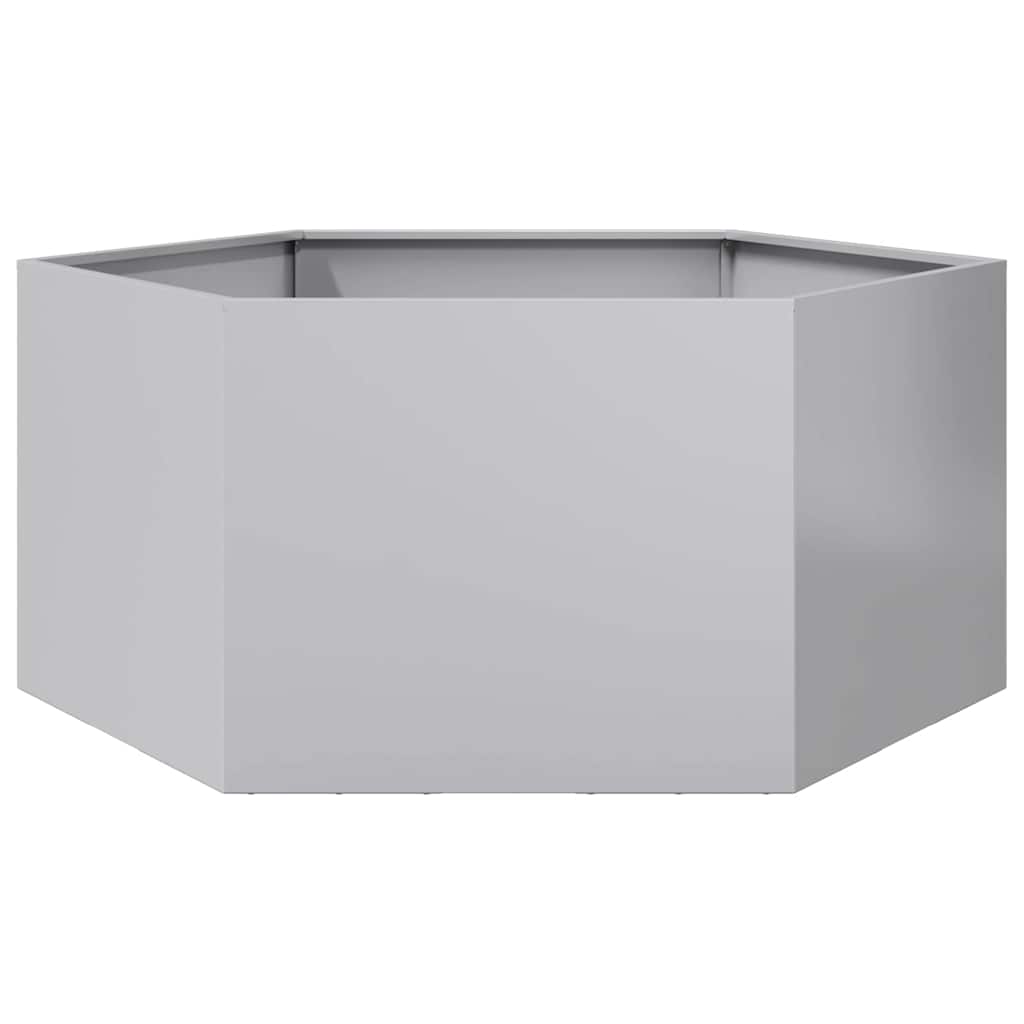 Garden Planter Hexagon 104x90x45 cm Galvanized Steel