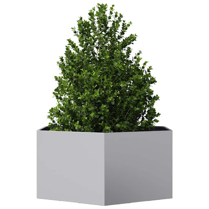 Garden Planter Hexagon 104x90x45 cm Galvanized Steel