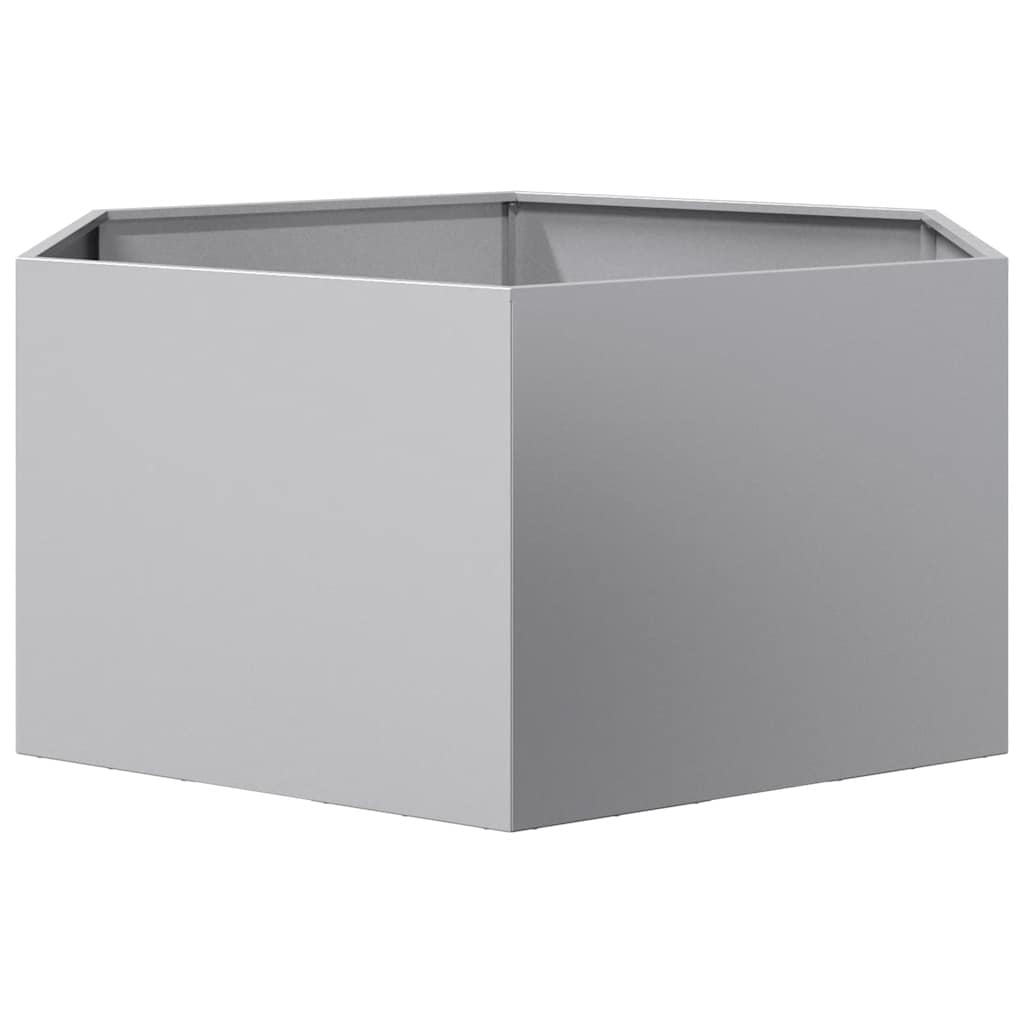 Garden Planter Hexagon 104x90x45 cm Galvanized Steel