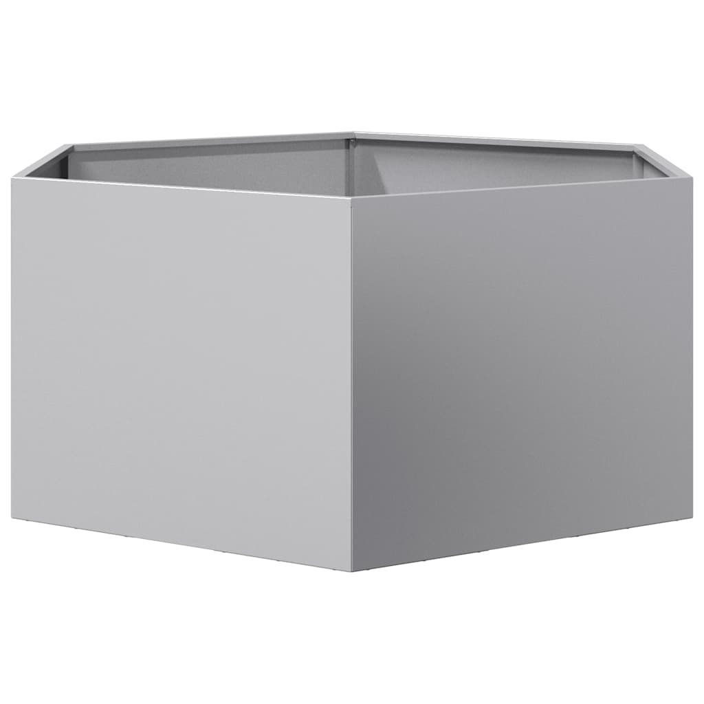 Garden Planter Hexagon 104x90x45 cm Galvanized Steel