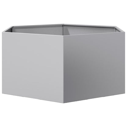 Garden Planter Hexagon 104x90x45 cm Galvanized Steel