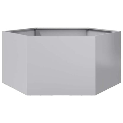 Garden Planter Hexagon 104x90x45 cm Galvanized Steel