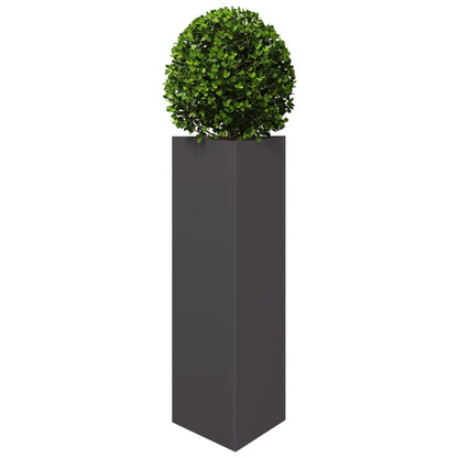 Garden Planters 2 pcs Black Triangular 30x26x75 cm Steel