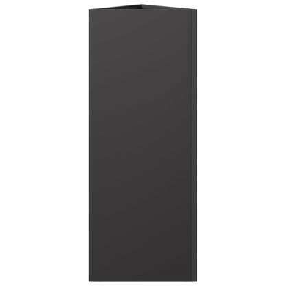 Garden Planters 2 pcs Black Triangular 30x26x75 cm Steel