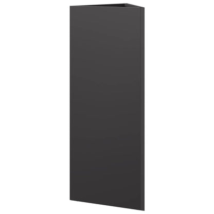 Garden Planters 2 pcs Black Triangular 30x26x75 cm Steel