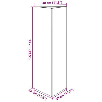 Garden Planter White Triangular 30x26x75 cm Steel