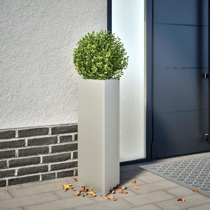 Garden Planter Triangular 30x26x75 cm Stainless Steel