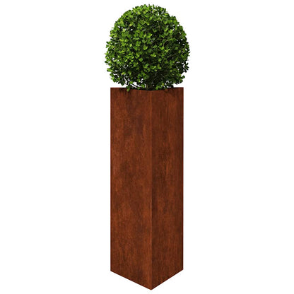 Garden Planters 2 pcs Triangular 30x26x75 cm Weathering Steel