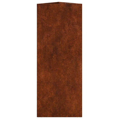 Garden Planters 2 pcs Triangular 30x26x75 cm Weathering Steel