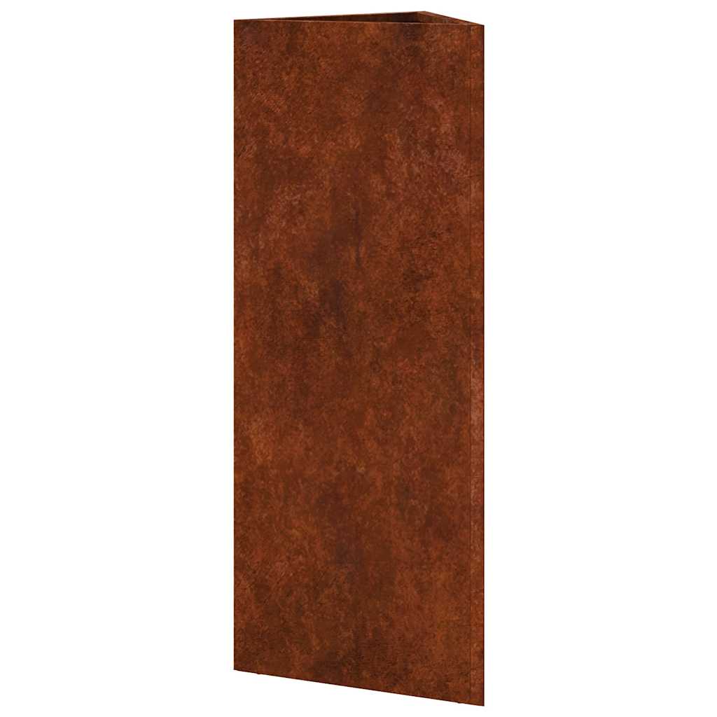 Garden Planters 2 pcs Triangular 30x26x75 cm Weathering Steel